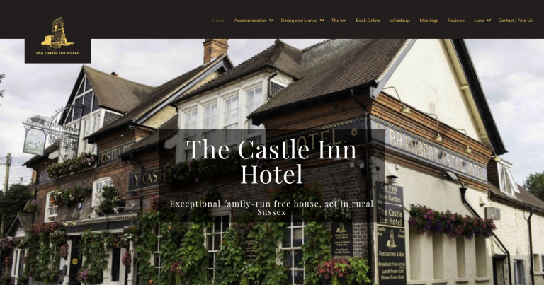 Web Design For Accommodation 3 star BB Hotel Inn Bramber South Downs West Sussex