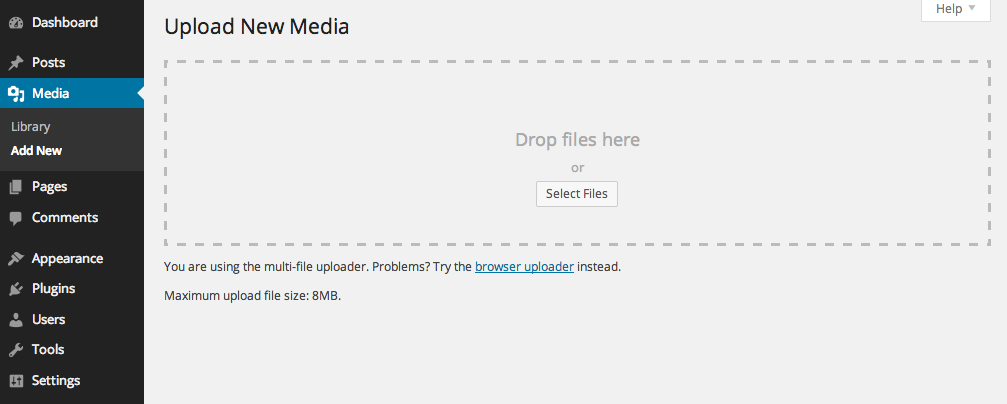 Web Design For Accommodation 2 upload new media