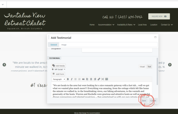 Web Design For Accommodation 8