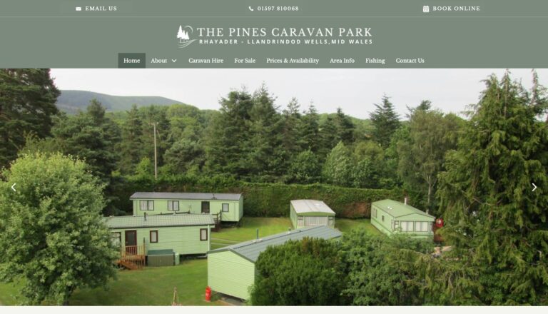 Web Design For Accommodation Home Caravan Hire For Sale Rhayader Llandrindod Wells Mid Wales