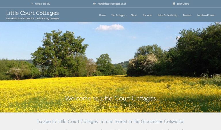 Web Design For Accommodation Little Court Cottages