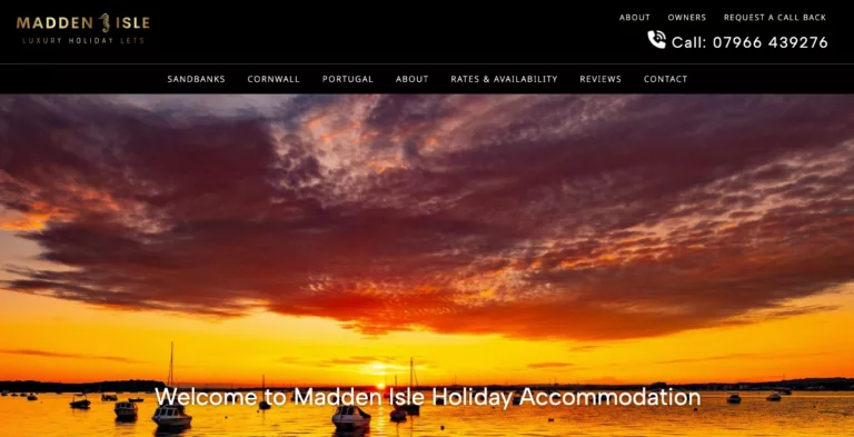 Web Design For Accommodation maddenisle