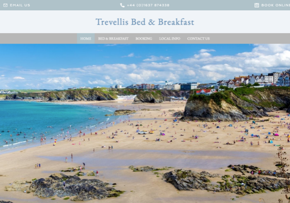 B&B Bed and Breakfast, Centre Newquay, Cornwall - SW Coastal Path nr Beaches