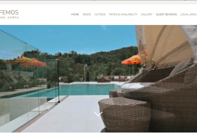 Corfu luxury modern private villa, infinity pool, sleeps 8 in 4 bedrooms nr San Stephanos