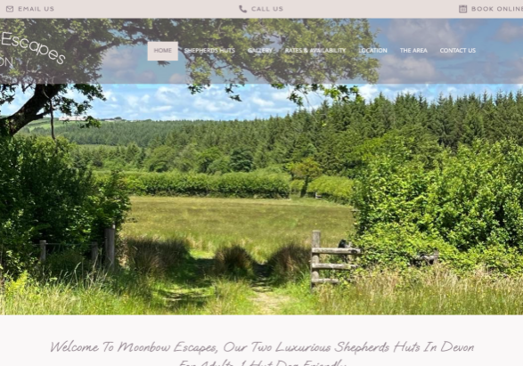 Luxury rural shepherds hut glamping, Devon, couples retreat